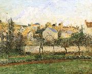 Camille Pissarro, Pang plans under sunset Schwarz